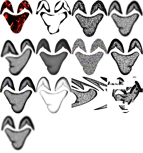 GL-1 (Gee El-One) glitch spritesheet (X: 4, Y: 4)