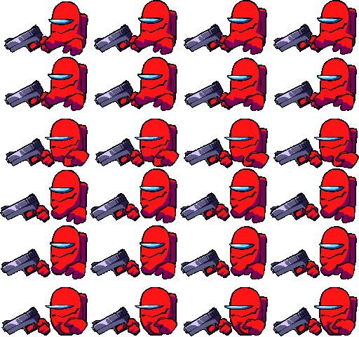 Red imposter walking spritesheet